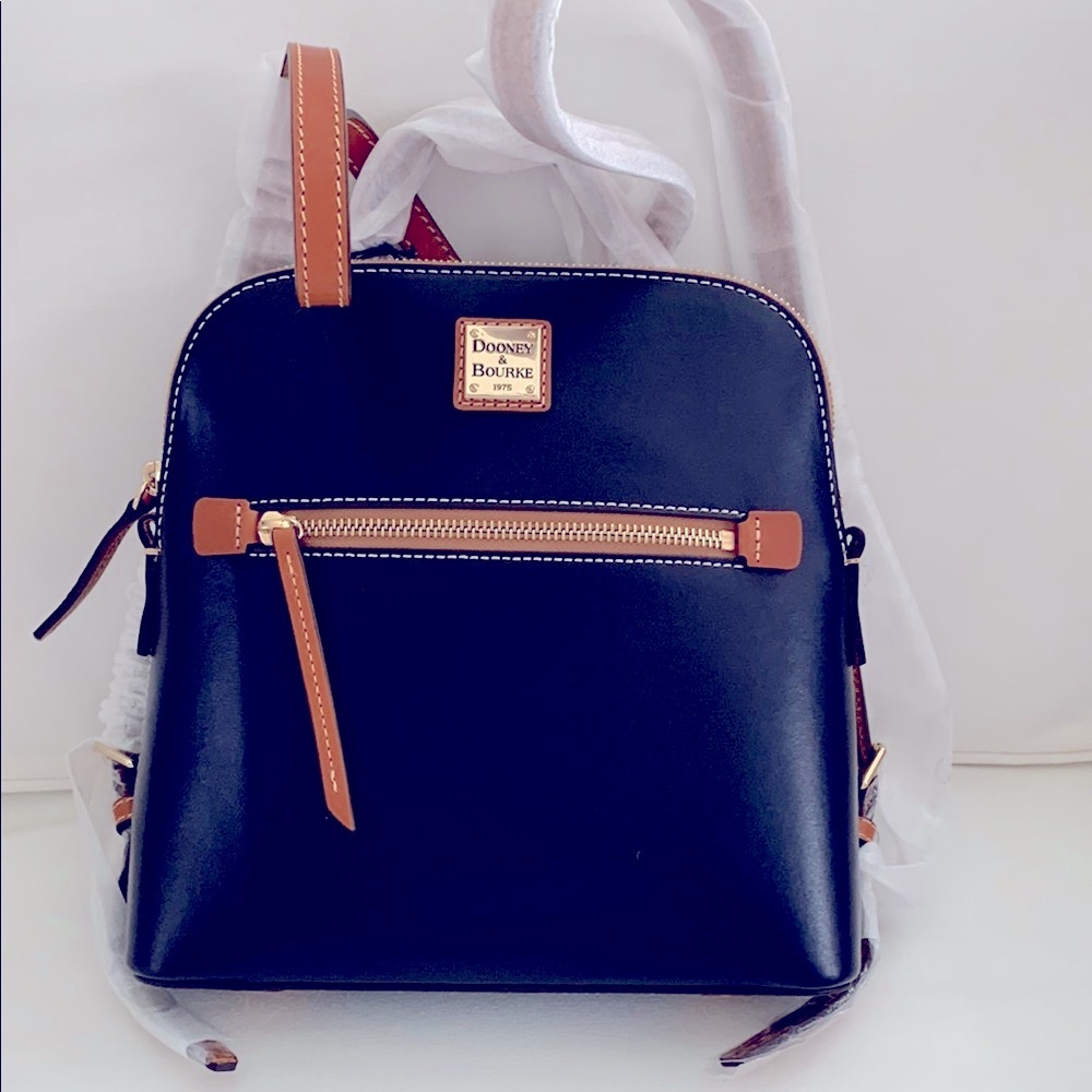NWT - Dooney & Bourke Wexford Leather Backpack in Midnight Blue